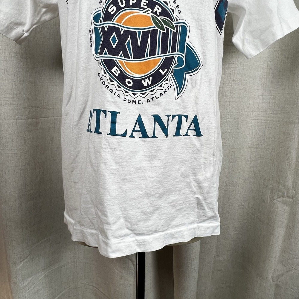 Vintage 1994 Super Bowl XXVIII NFL Football TShirt Sz Large AtlantA Georgia Dome - Picture 3 of 15